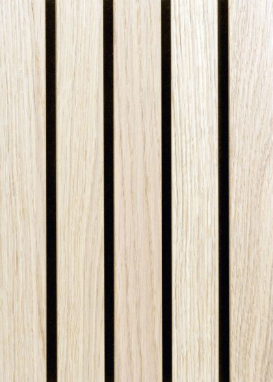 WUNDERWERK Designpaneel EL. Eiche Weiß MDF Trägerplatte, schwarz, 20x217x3000mm