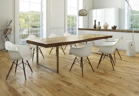 Parkett Landhausdiele Eiche rustikal, gefast, gebürstet, naturgeölt, 3-Schicht, Oberfläche