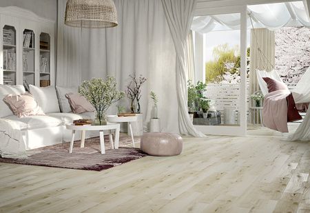 Bodenfliese NEMUS Weiss matt 22 x 89 cm