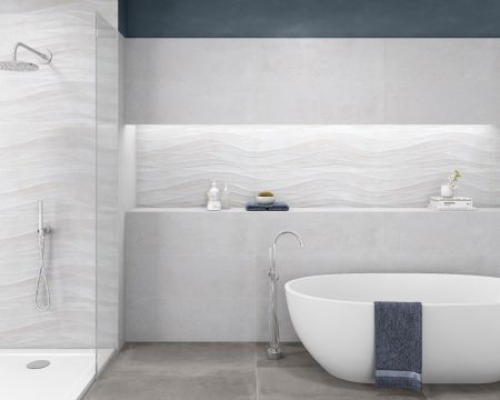  Dekorfliese Fame 30x90 cm weiss matt