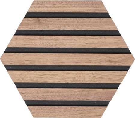 Designpaneel Hexagon, Walnuss