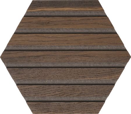 Designpaneel Hexagon, geräucherte Eiche