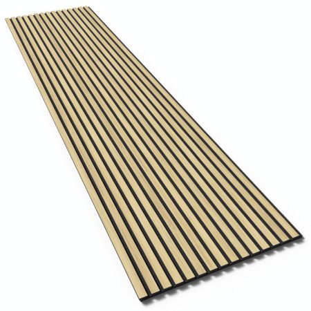 WUNDERWERK Designpaneele Eiche BASIC MDF Nat.,La.fol.,schw.Filz,17x600x2600mm